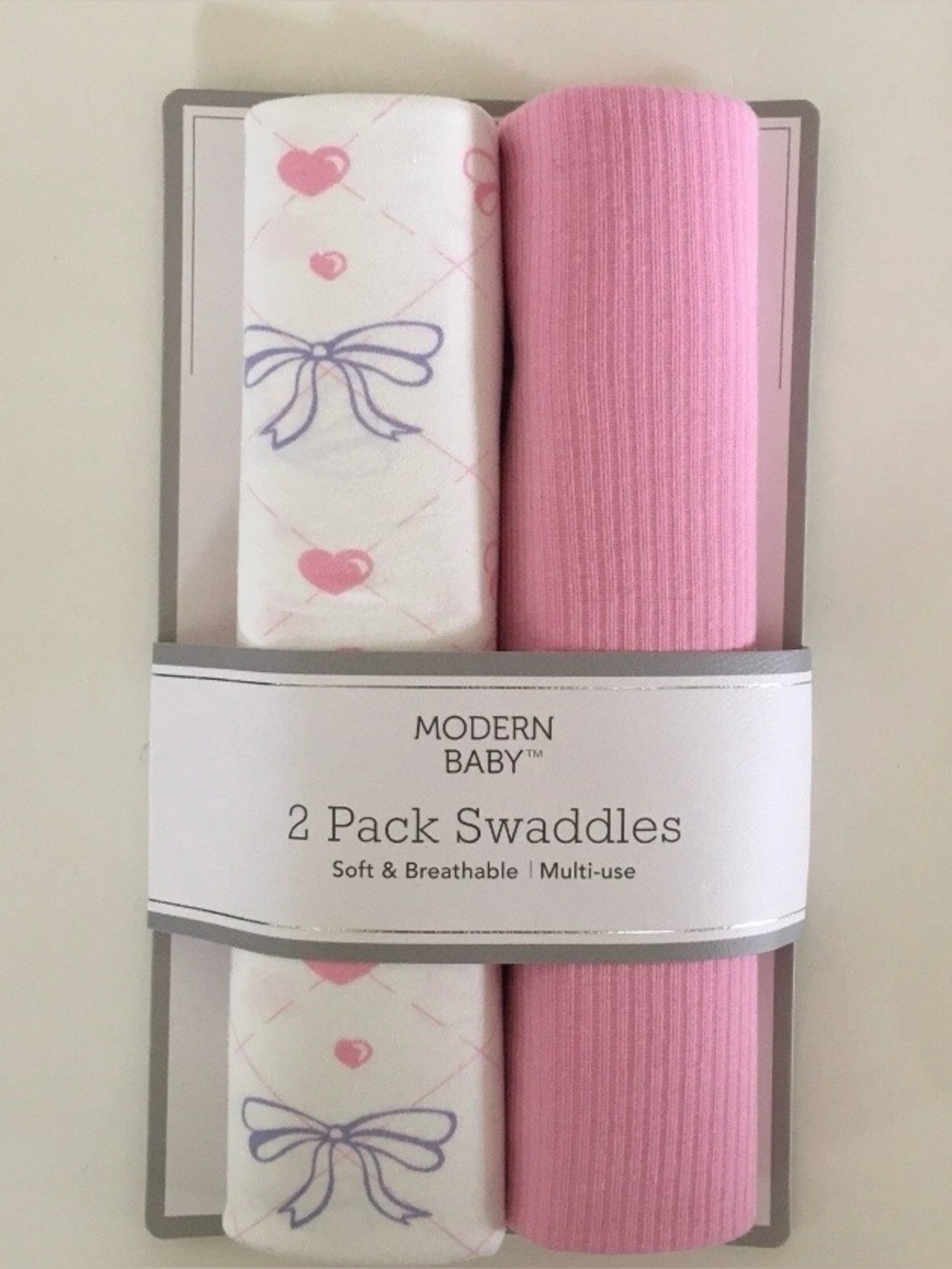 Baby Blankets Newborn Bows Hearts & Pink Soft Cozy Baby Gift NEW | Modern Baby